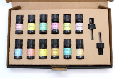 🌿 Aromatherapie Starter Set – 12 Essentiële Oliën