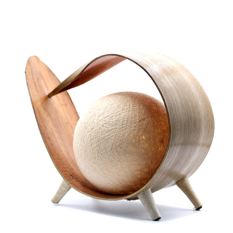 Kokosblad Tafellamp natural Wrapover Twist – Handgemaakt Sfeerlicht